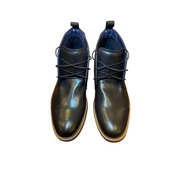 NWOT Steve Madden Men's 8 Chevy Chukka Boot Men Black & Brown Lace Up Dress Boot - Picture 3 of 16